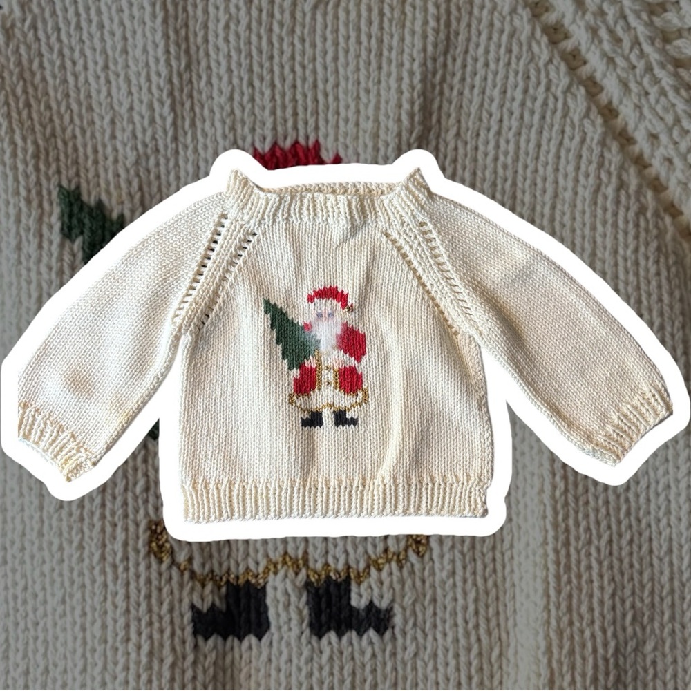 L.A.M.B. Cream Hand Knit Sweater Unisex 🧑‍🎄